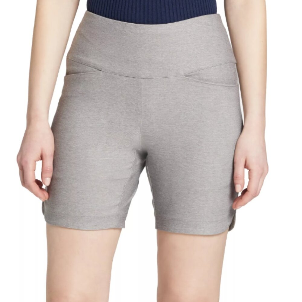NWT Walter Hagen Women's Sculpt 7'' Golf Shorts light heather gray